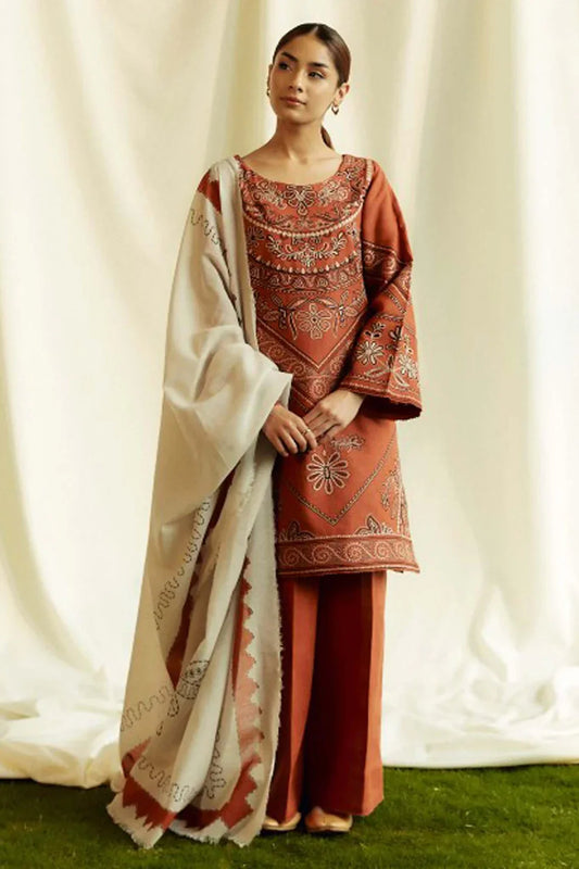 3 Piece Unstitched Heavy Embroidered Suit